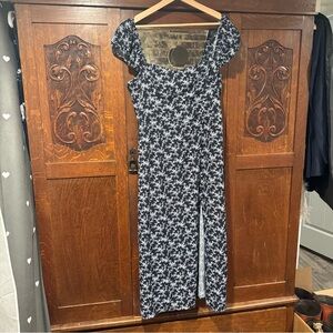 Floral Puff Sleeve Maxi Dress